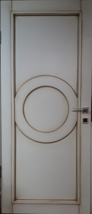 Межкомнатная дверь в профиле массив (эмаль с патиной) Балаково